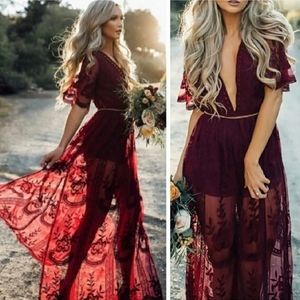 Brand new deep-v lace romper/dress